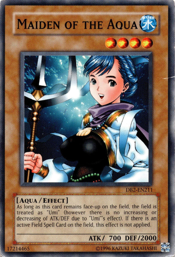 Yugioh Maiden of the Aqua DB2-EN211 Common Unlimited Edition HP