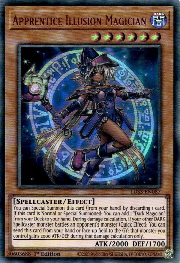 Yugioh Apprentice Illusion Magician LDS3-EN087 Red Ultra Rare 1st Edition LP