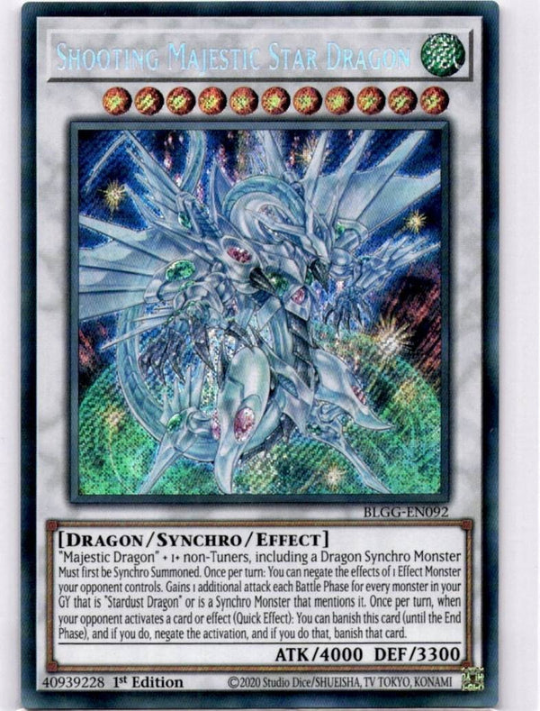 Yugioh Shooting Majestic Star Dragon BLGG-EN092 Secret Rare 1st Edition NM