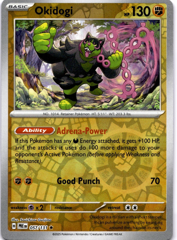 Pokemon Okidogi 057/131 Prismatic Evolutions Reverse Holo NM