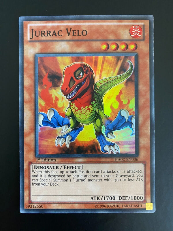 Yugioh Jurrac Velo HA02-EN036 Super Rare 1st Edition MP