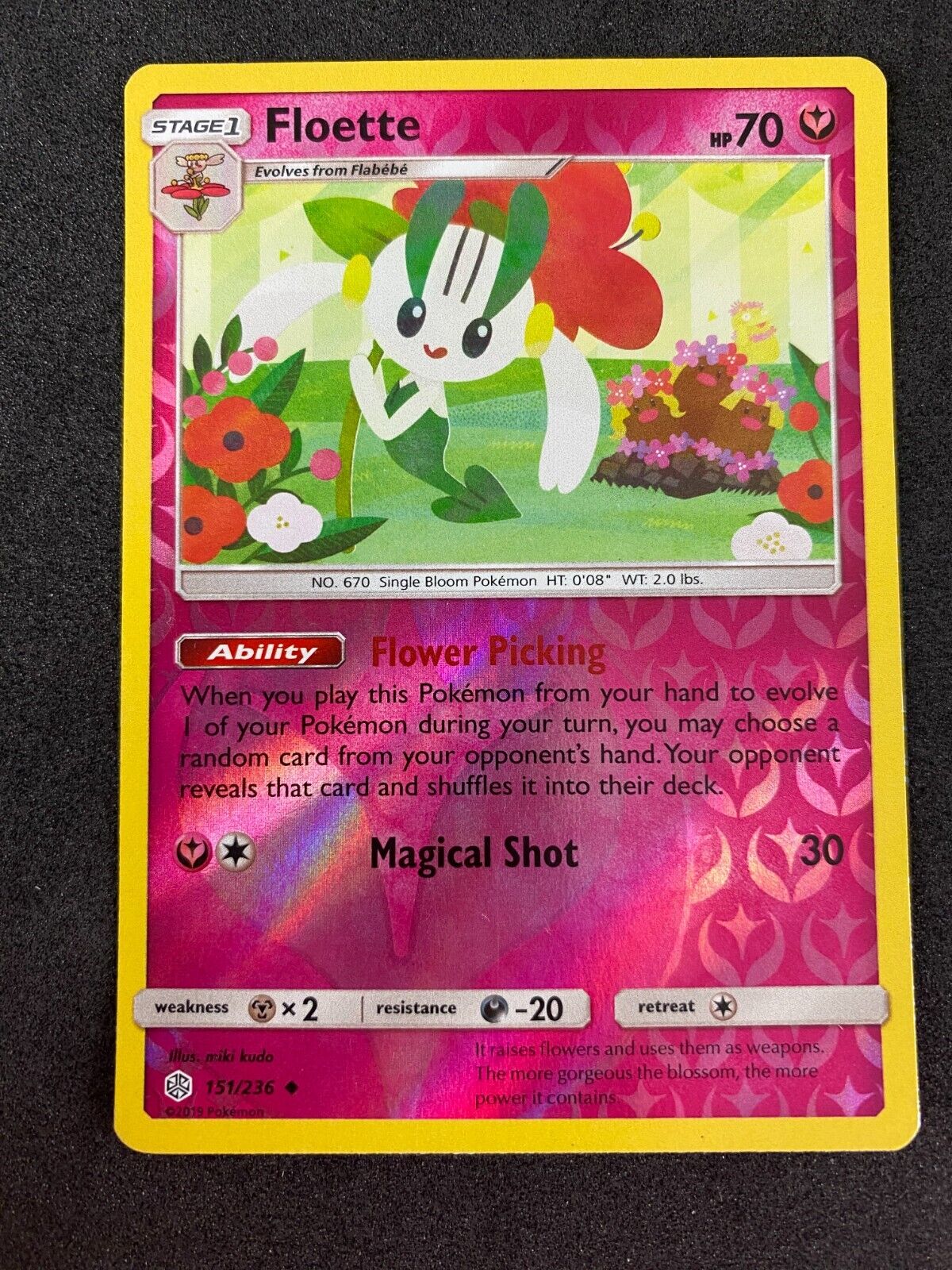 Pokemon Floette 151/236 Cosmic Eclipse Reverse Holo NM