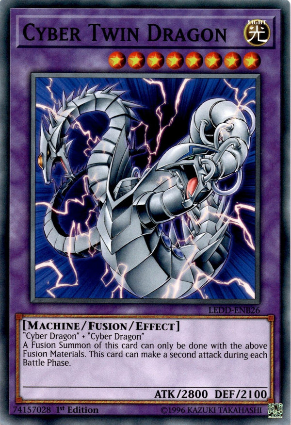 Yugioh Cyber Twin Dragon LEDD-ENB26 Common 1st Edition NM