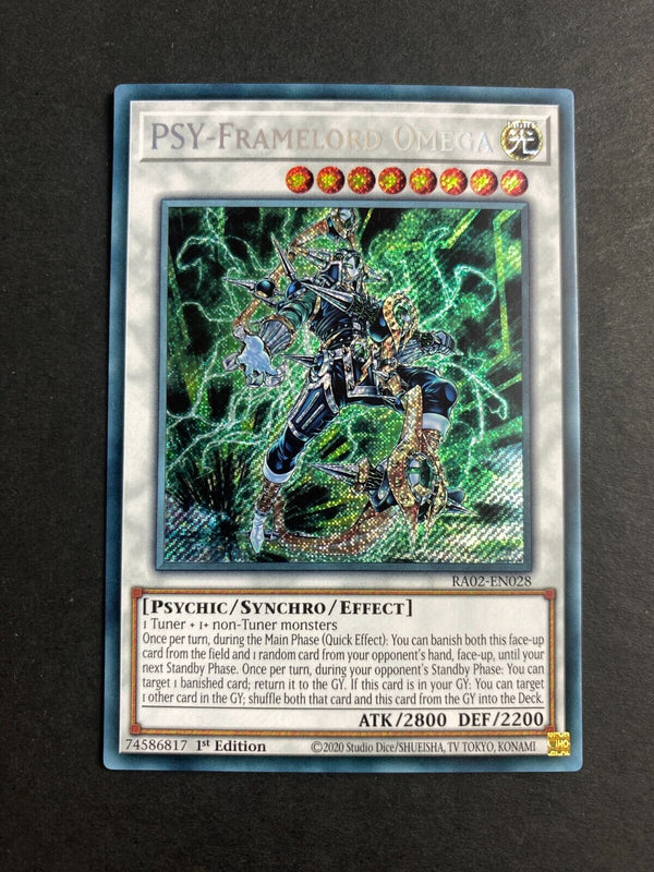 Yugioh PSY-Framelord Omega RA02-EN028 Secret Rare 1st Edition NM