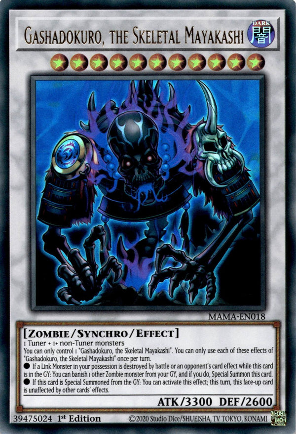 Yugioh Gashadokuro, the Skeletal Mayakashi MAMA-EN018 Ultra Rare 1st Edition NM