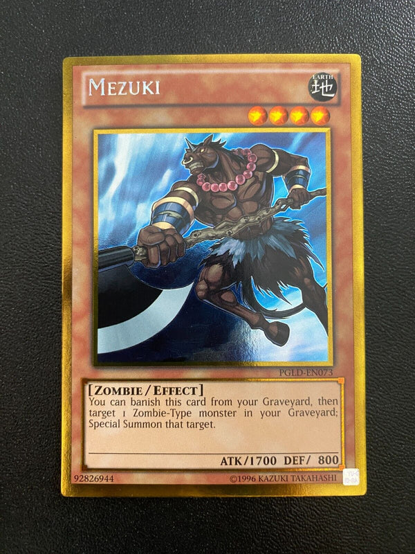 Yugioh Mezuki PGLD-EN073 Gold Rare Unlimited Edition VLP/NM