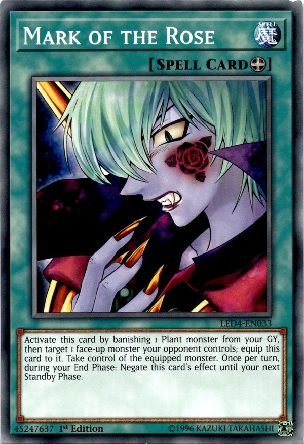 Yugioh Mark of the Rose LED4-EN033 Common 1st Edition MP/LP
