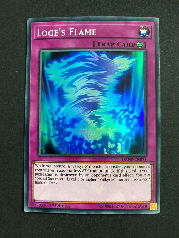 Yugioh Loge's Flame DANE-EN091 Super Rare 1st Edition NM