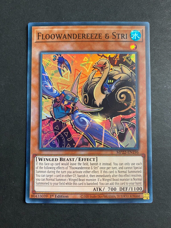 Yugioh Floowandereeze & Stri MP22-EN196 Super Rare 1st Edition NM