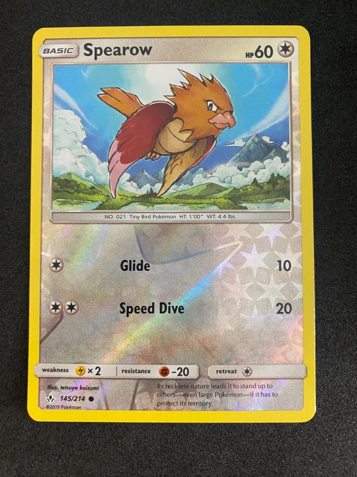 Pokemon Spearow 145/214 Unbroken Bonds Reverse Holo NM