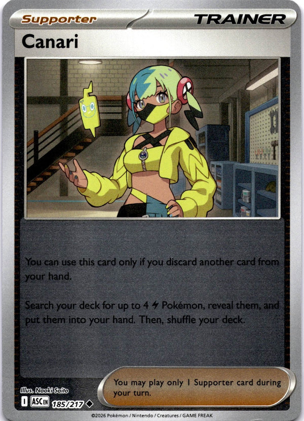Pokemon Canari 185/217 Ascended Heroes Reverse Holo NM