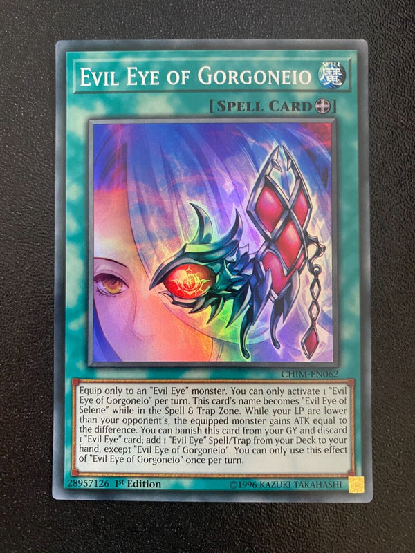 Yugioh Evil Eye of Gorgoneio CHIM-EN062 Super Rare 1st Edition NM