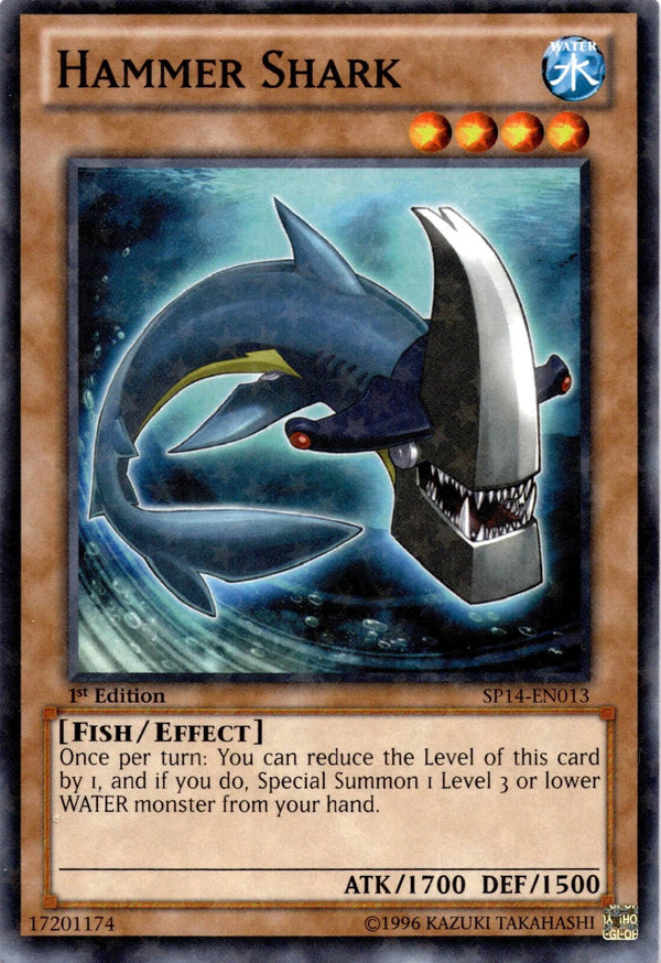Yugioh Hammer Shark SP14-EN013 Starfoil Rare 1st Edition LP