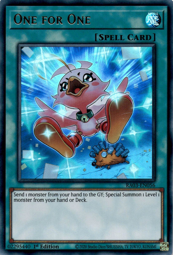 Yugioh One for One RA03-EN056 Ultra Rare (Alt Art) 1st Edition VLP/NM