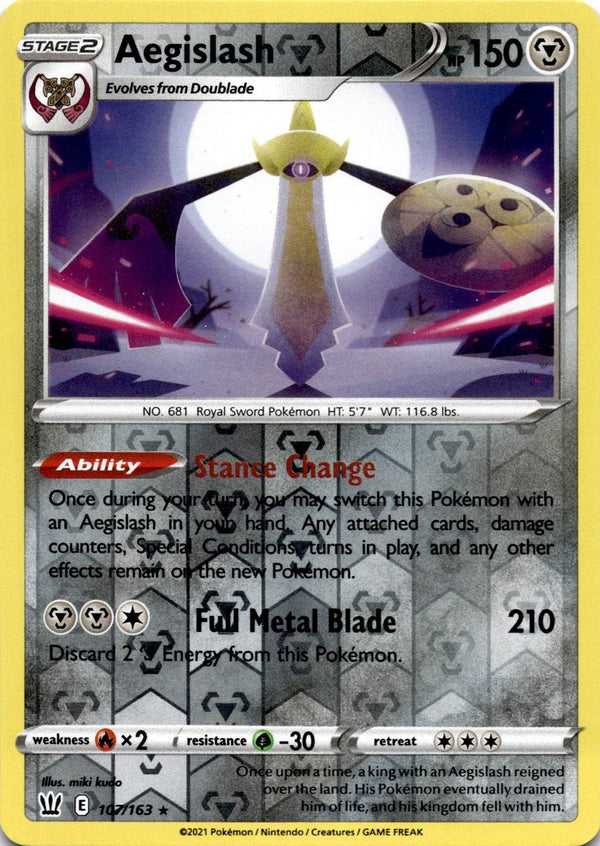 Pokemon Aegislash 107/163 Battle Styles Reverse Holo NM