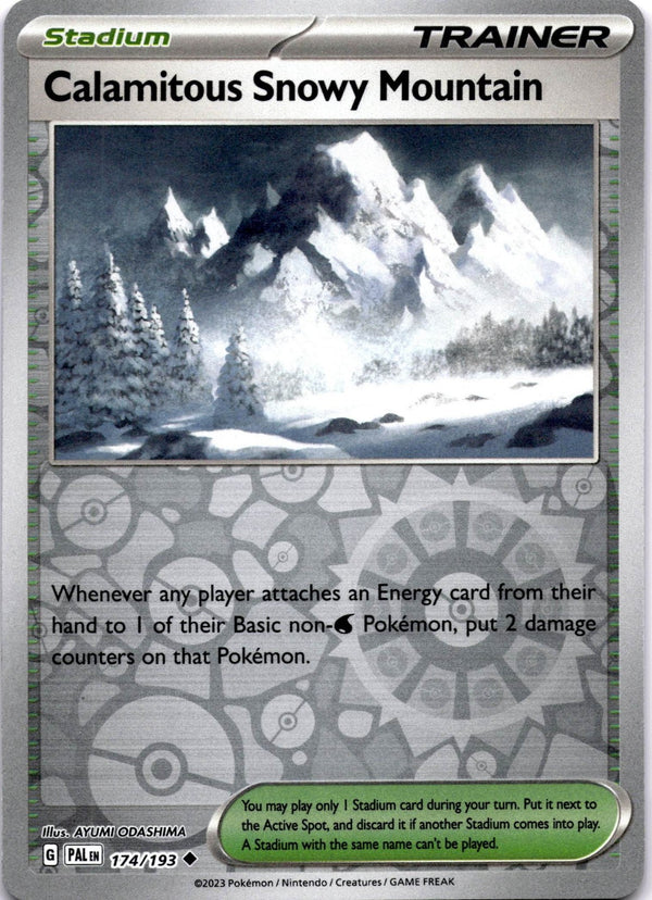 Pokemon Calamitous Snowy Mountain 174/193 Paldea Evolved Reverse Holo NM
