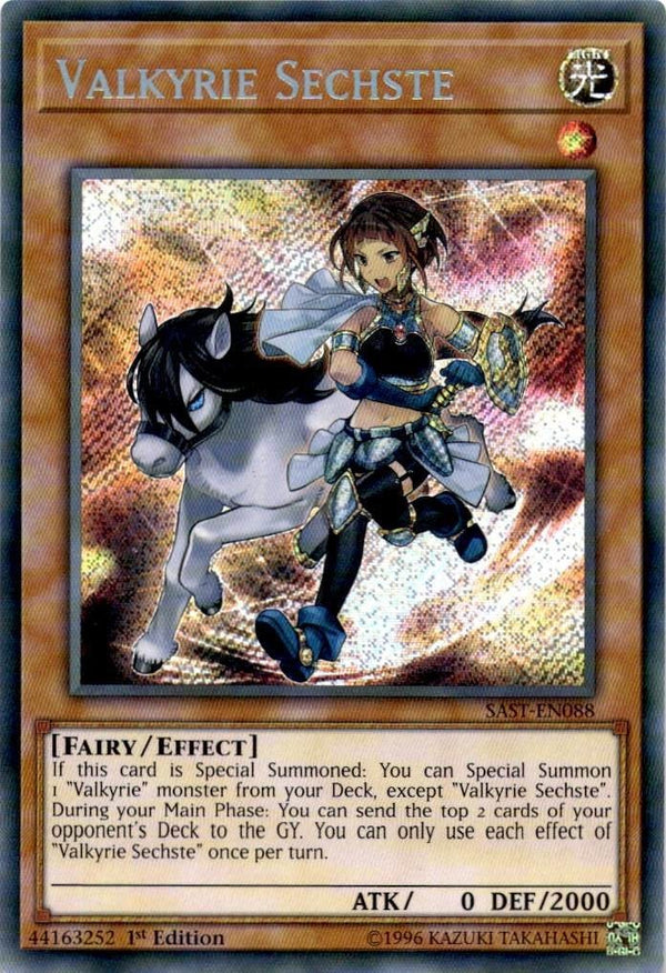 Yugioh Valkyrie Sechste SAST-EN088 Secret Rare 1st Edition NM