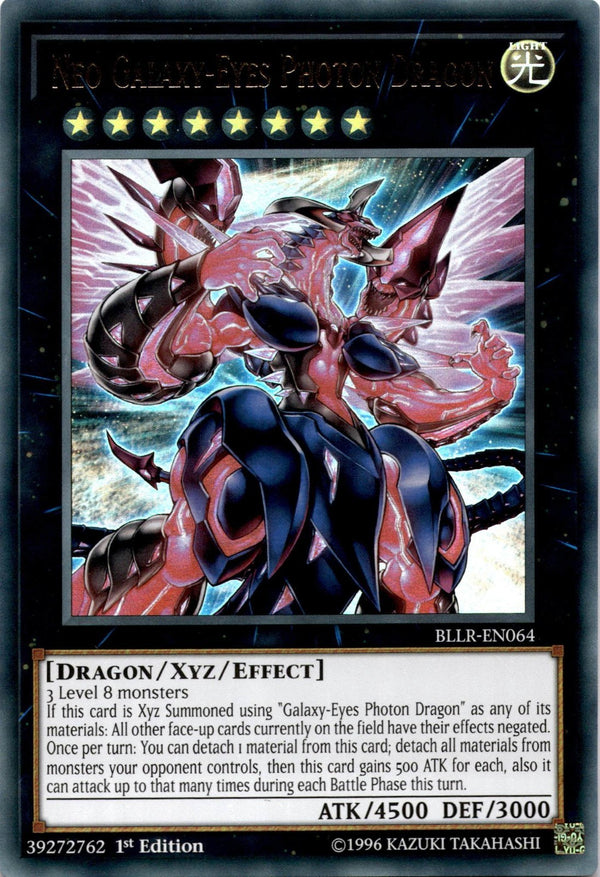 Yugioh Neo Galaxy-Eyes Photon Dragon BLLR-EN064 Ultra Rare 1st Edition NM