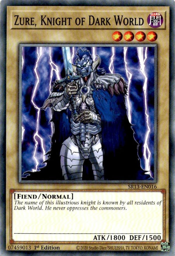 Yugioh Zure, Knight of Dark World SR13-EN016 Common 1st Edition NM