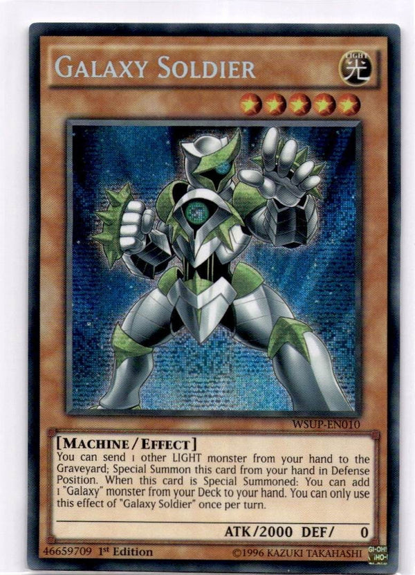 Yugioh Galaxy Soldier WSUP-EN010 Secret Rare 1st Edition NM