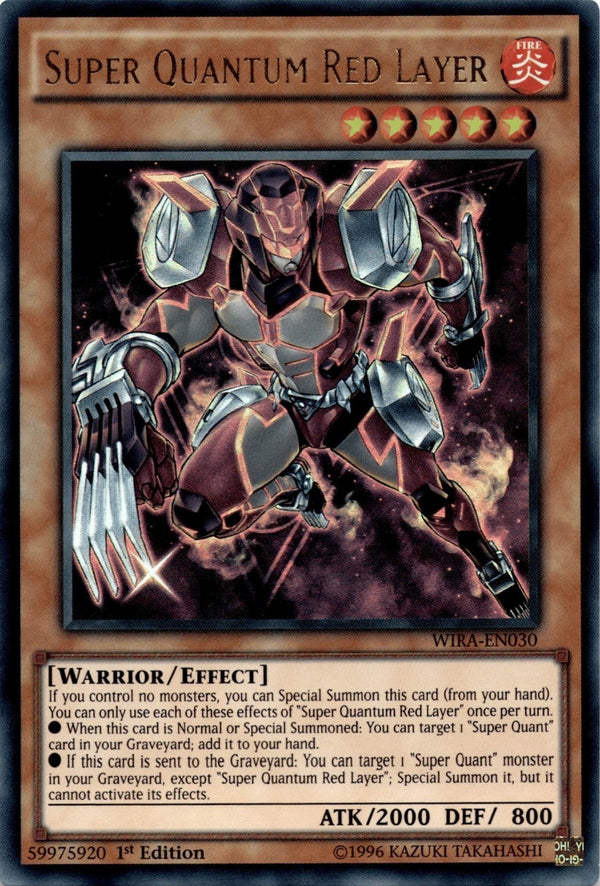 Yugioh Super Quantum Red Layer WIRA-EN030 Ultra Rare 1st Edition NM
