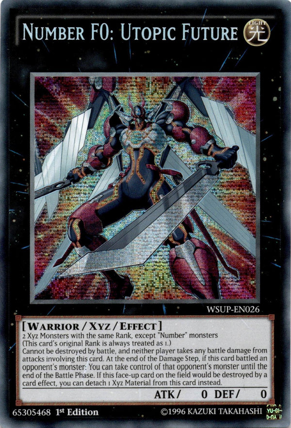 Yugioh Number F0: Utopic Future WSUP-EN026 Secret Rare 1st Edition NM