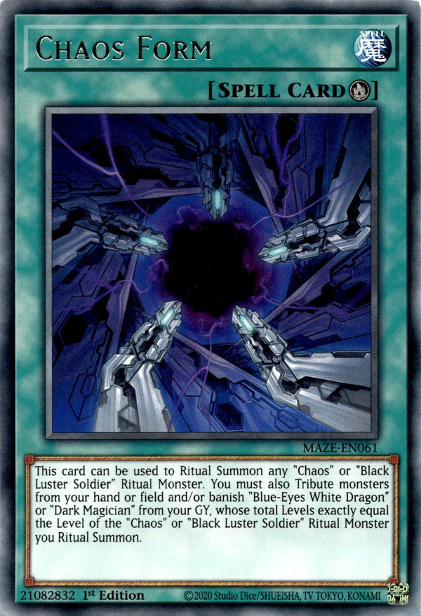 Yugioh Chaos Form MAZE-EN061 Rare 1st Edition NM