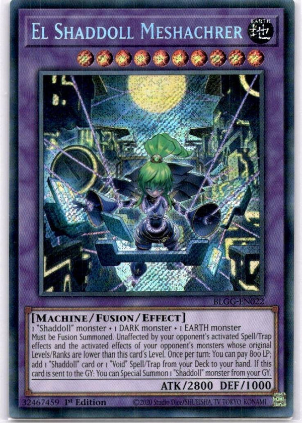Yugioh El Shaddoll Meshachrer BLGG-EN022 Secret Rare 1st Edition NM