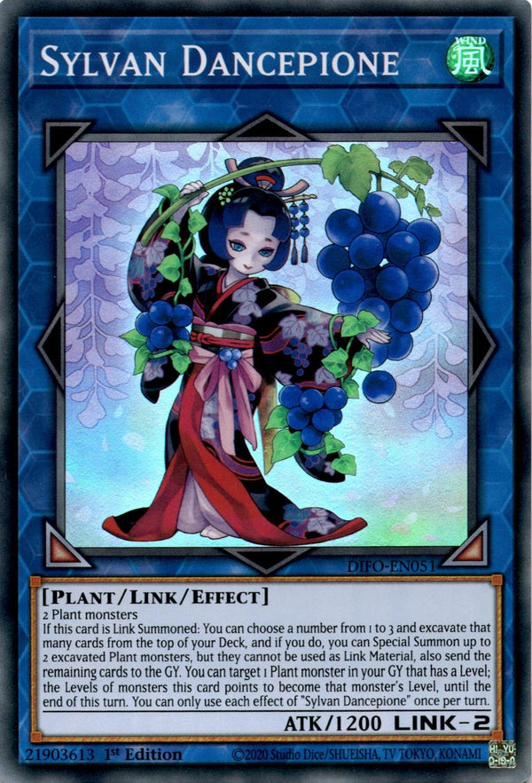 Yugioh Sylvan Dancepione DIFO-EN051 Super Rare 1st Edition NM