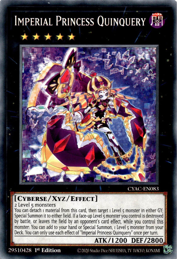 Yugioh Imperial Princess Quinquery CYAC-EN083 Common 1st Edition NM