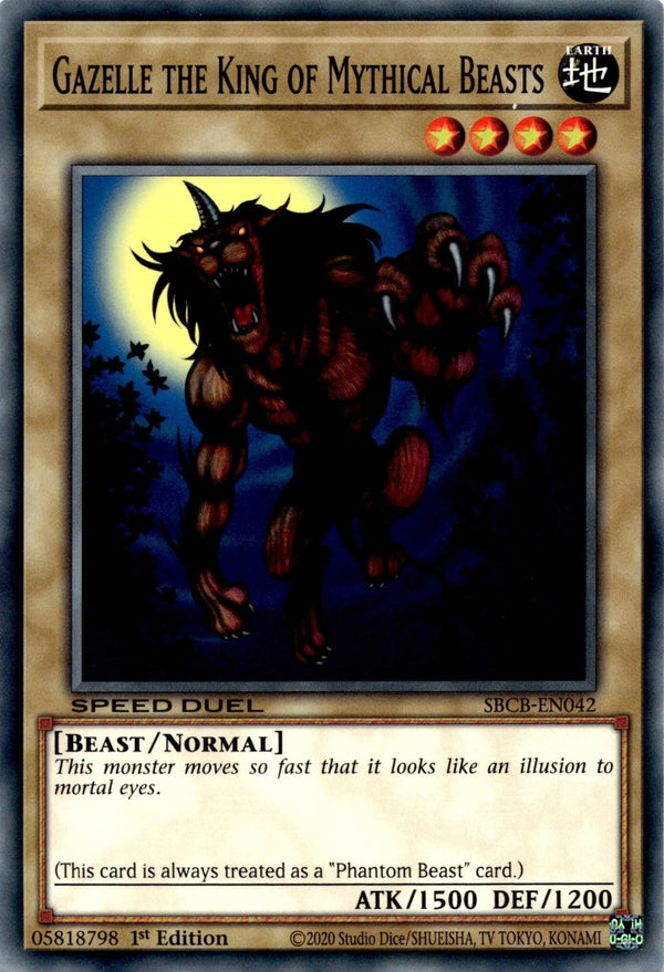 Yugioh Gazelle the King of Mythical Beasts SBCB-EN042 Common 1st Edition NM
