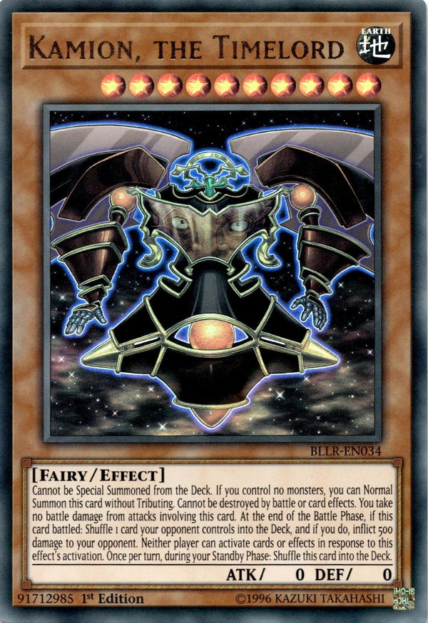 Yugioh Kamion, the Timelord BLLR-EN034 Ultra Rare 1st Edition NM
