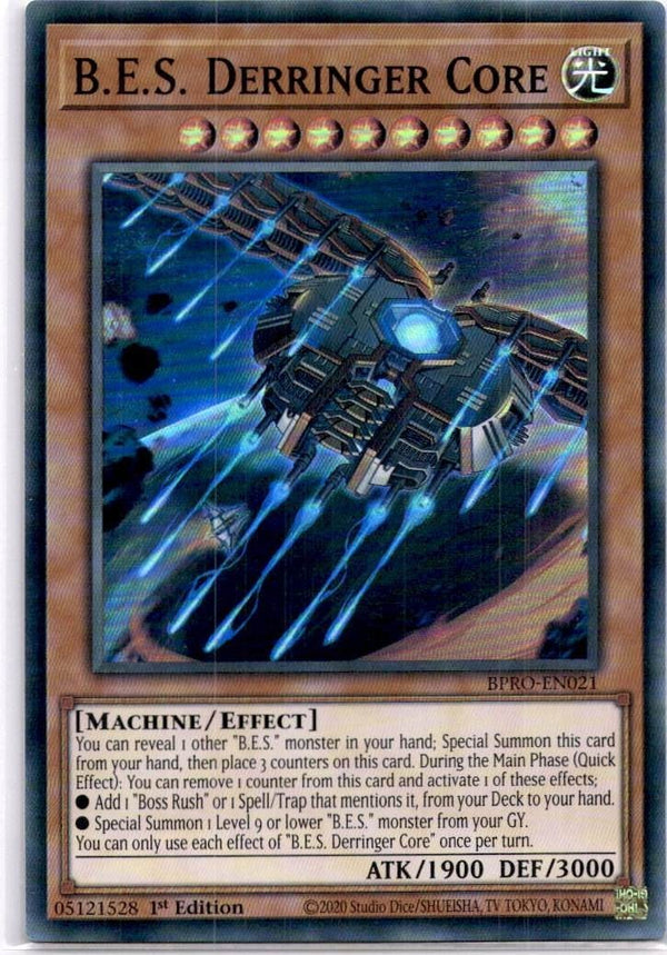 Yugioh B.E.S. Derringer Core BPRO-EN021 Super Rare 1st Edition NM
