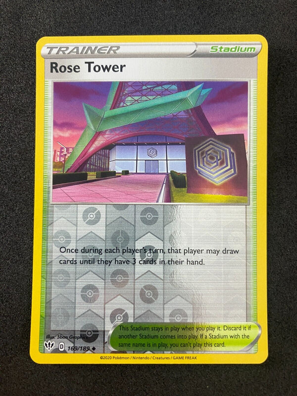 Pokemon Rose Tower 169/189 Darkness Ablaze Reverse Holo NM-MINT