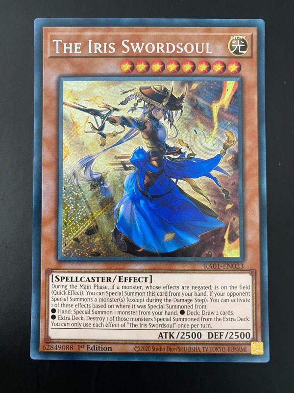 Yugioh The Iris Swordsoul RA01-EN023 Secret Rare 1st Edition NM/MINT