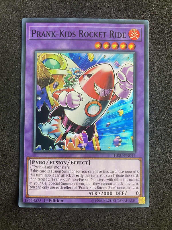 Yugioh Prank-Kids Rocket Ride HISU-EN017 Super Rare 1st Edition NM