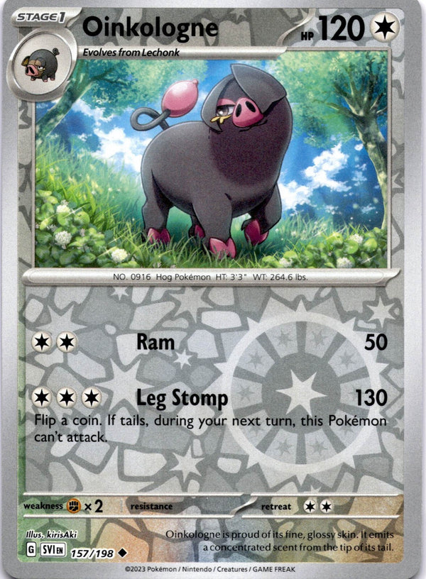 Pokemon Oinkologne 157/198 Scarlet Violet Base Reverse Holo NM