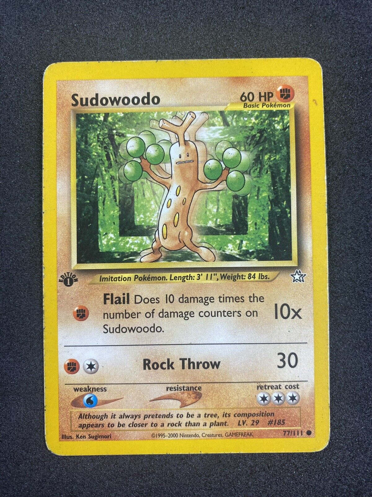 Pokemon Sudowoodo 77/111 1st Edition Neo Genesis HP