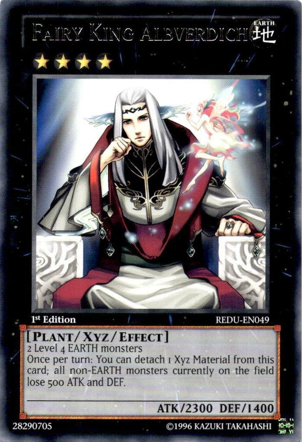 Yugioh Fairy King Albverdich REDU-EN049 Rare 1st Edition VLP/NM