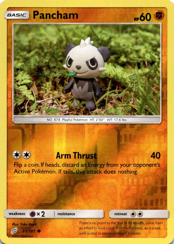 Pokemon Pancham 81/181 Team Up Reverse Holo NM