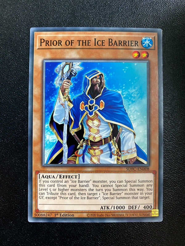 Yugioh Prior of the Ice Barrier SDFC-EN008 Common 1st Edition NM