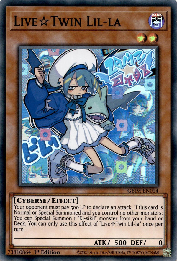 Yugioh Live Twin Lil-la GEIM-EN014 Super Rare 1st Edition NM