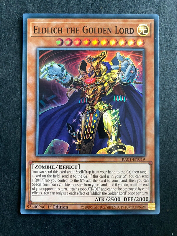 Yugioh Eldlich the Golden Lord RA01-EN019 Super Rare 1st Edition NM