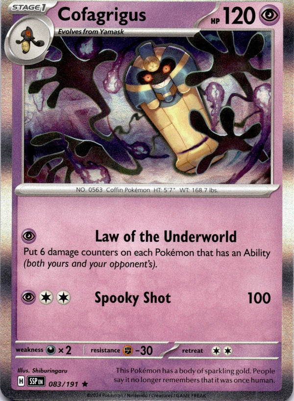Pokemon Cofagrigus 083/191 Surging Sparks Holo NM