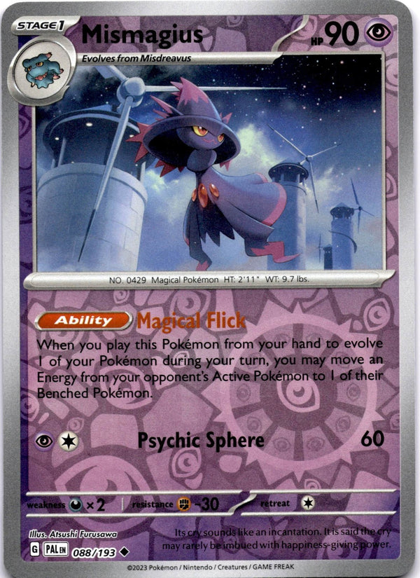 Pokemon Mismagius 088/193 Paldea Evolved Reverse Holo NM
