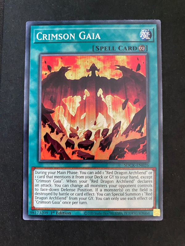 Yugioh Crimson Gaia SDCK-EN026 Common 1st Edition NM