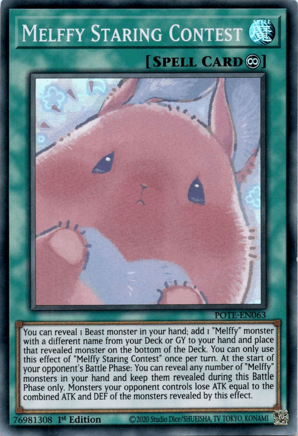 Yugioh Melffy Staring Contest POTE-EN063 Super Rare 1st Edition LP
