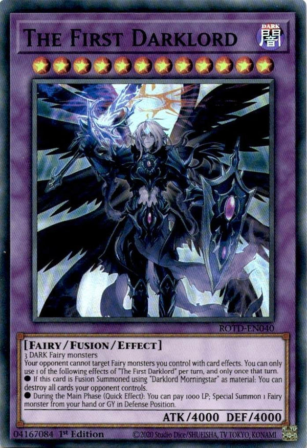 Yugioh The First Darklord ROTD-EN040 Super Rare 1st Edition NM