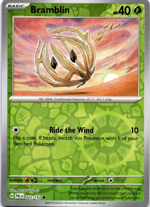 Pokemon Bramblin 022/193 Paldea Evolved Reverse Holo NM