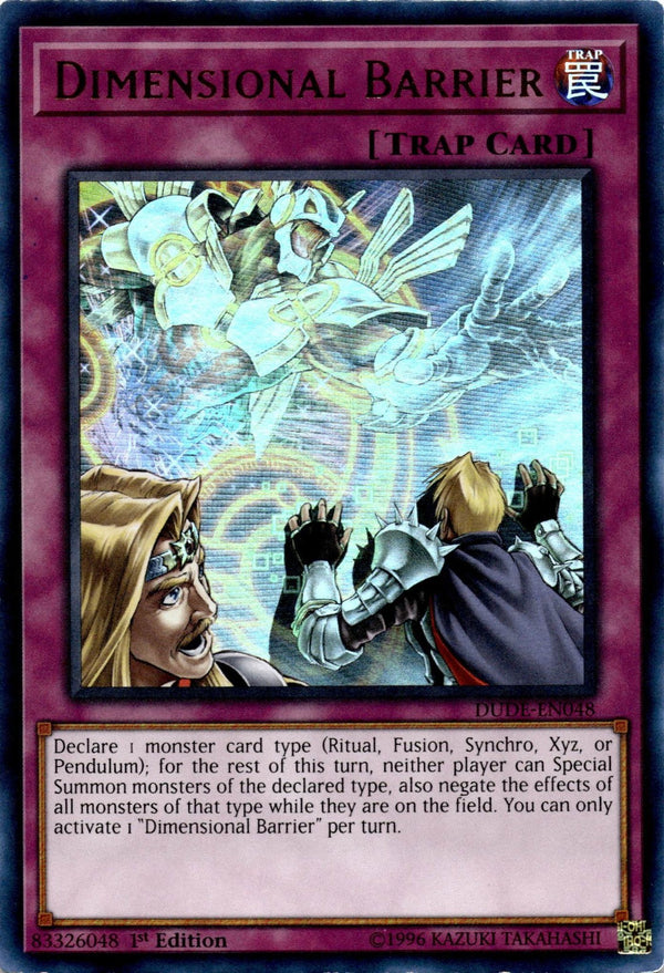 Yugioh Dimensional Barrier DUDE-EN048 Ultra Rare 1st Edition VLP/NM